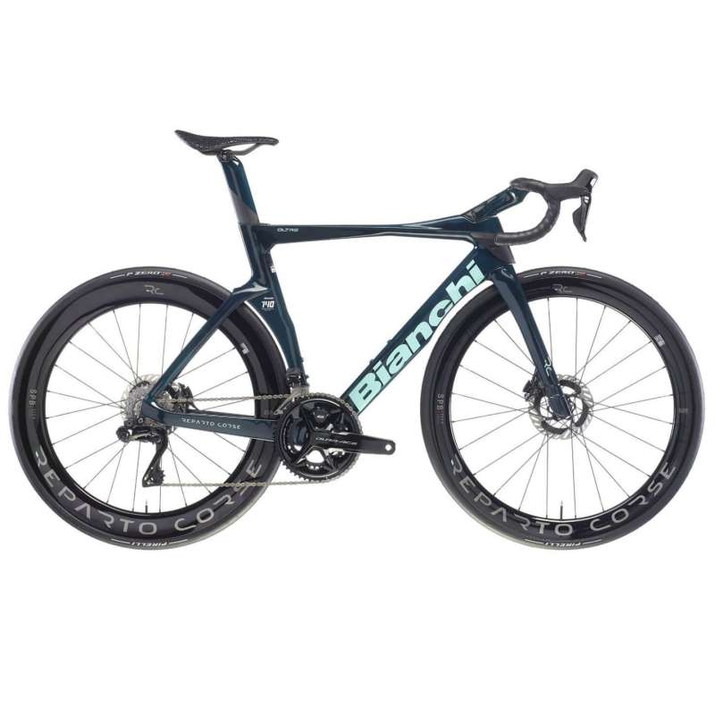 Bianchi Vélo Route Carbone Dura Ace Di2 - OLTRE RC 140th - 2025 - inked dark celeste / carbon UD CK16 / full glossy