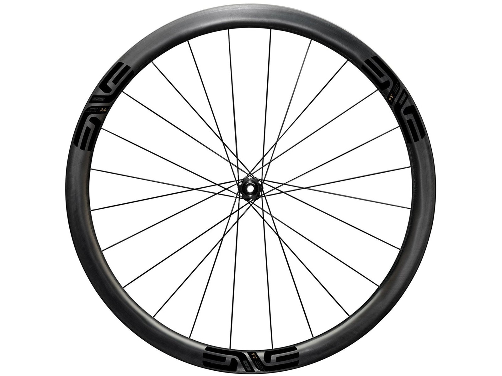 Roues de route en carbone Enve SES 3.4 noires 39/43 mm, compatibles avec freins à disque et tubeless, 2024-2025 – Image 2