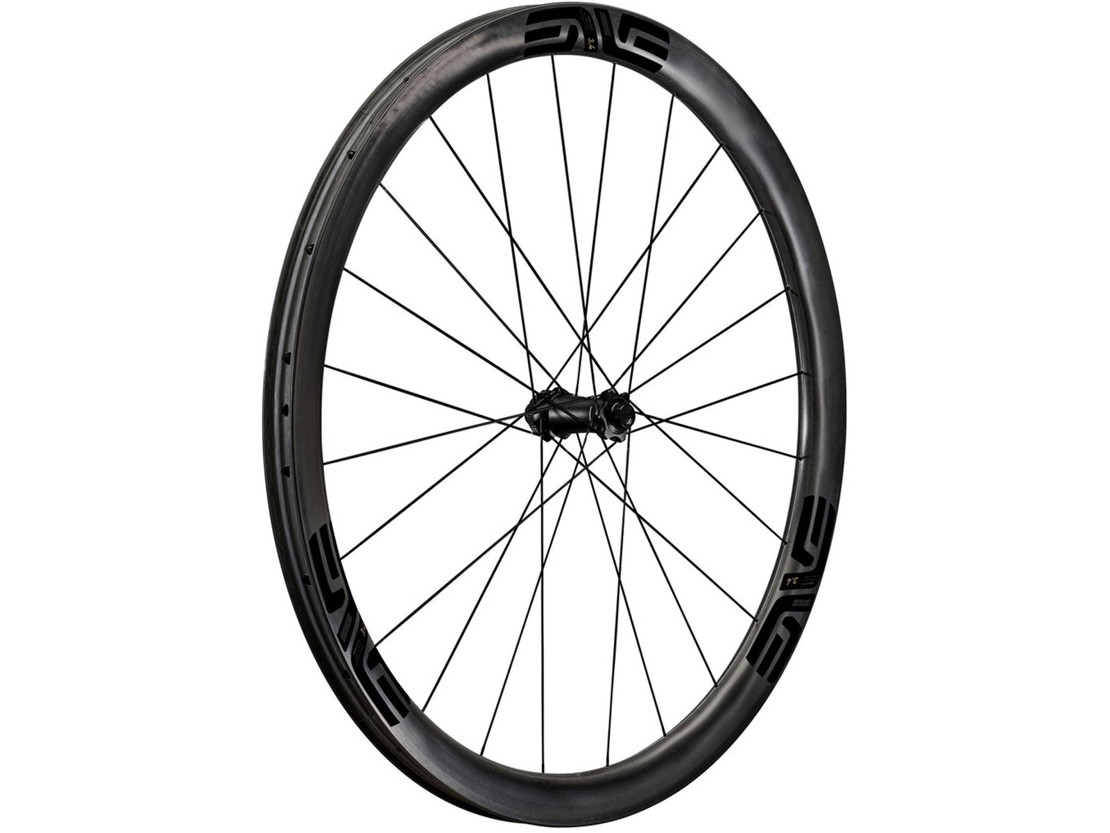 Roues de route en carbone Enve SES 3.4 noires 39/43 mm, compatibles avec freins à disque et tubeless, 2024-2025 – Image 4