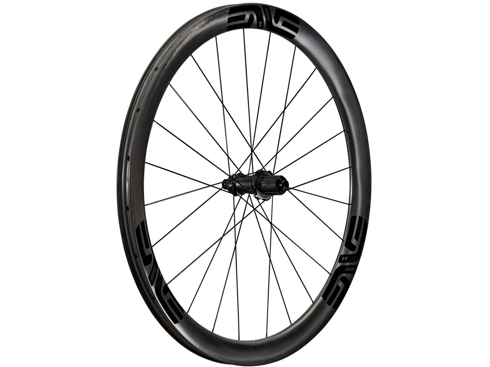 Roues de route en carbone Enve SES 3.4 noires 39/43 mm, compatibles avec freins à disque et tubeless, 2024-2025 – Image 5