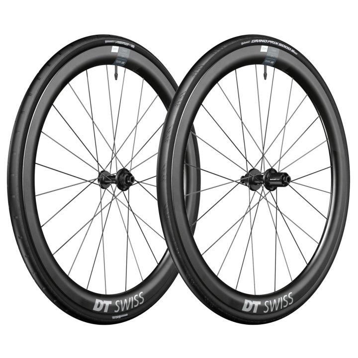 DT Swiss | Continental Système de Roue WTS - Set ERC 1400 DICUT 45 + Pneu Pliable Aero 111 / GP 5000 S - 28" | 12x100/12x142mm - HG-L / XDR