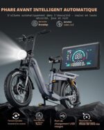 Vélo électrique TESWAY pour adultes – Double moteur 3600 W, batterie 52 V 60 Ah (autonomie jusqu'à 320 km), pneus « Fat » 20 pouces tout-terrain, suspension intégrale, freins hydrauliques. – Image 2