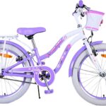 Lovely Fuxia Vélo pour Fille de 6 à 8 Ans 20 Pouces avec Panier et Porte-Bagages