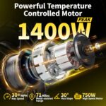 Vélo électrique pliable pour adultes Jasion X-Hunter ST : pneus « Fat » de 20 pouces, autonomie jusqu'à 114 km (71 miles), moteur de 1400 W en crête, vitesse supérieure à 48 km/h (30 mph), suspension intégrale et double frein à disque hydraulique. – Image 3