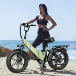 Vélo électrique pliable pour adultes Jasion X-Hunter ST : pneus « Fat » de 20 pouces, autonomie jusqu'à 114 km (71 miles), moteur de 1400 W en crête, vitesse supérieure à 48 km/h (30 mph), suspension intégrale et double frein à disque hydraulique. – Image 10