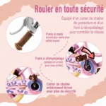 Vélo Enfant Rully – Roues 12 pouces Stabilisateurs – Guidon/Selle réglables – Image 25